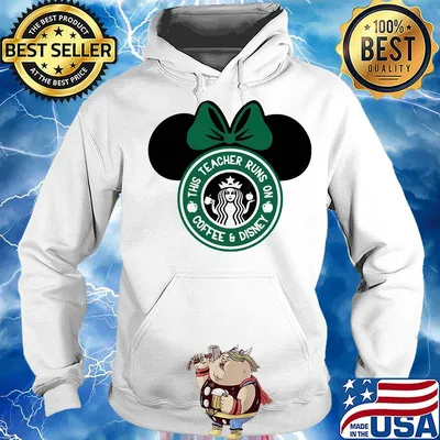 Minnie mouse starbucks this teacher runs on coffee and disney s Hoodie