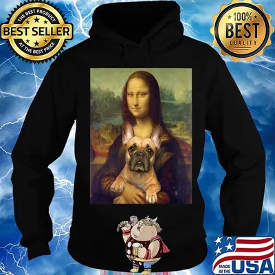 Mona lisa hug pug art s Hoodie