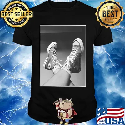Monochrome converse shoes picture shirt