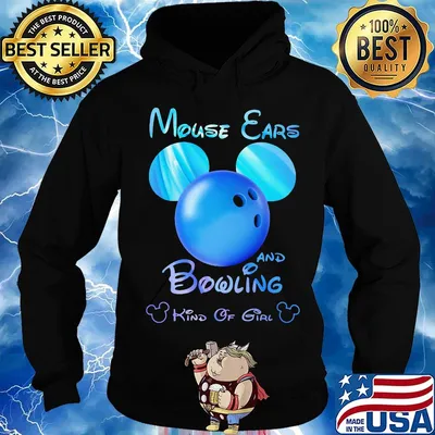 Mouse ears and bowling kind of girl s Hoodie