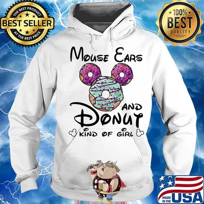 Mouse ears and donut kind of girl logo s Hoodie