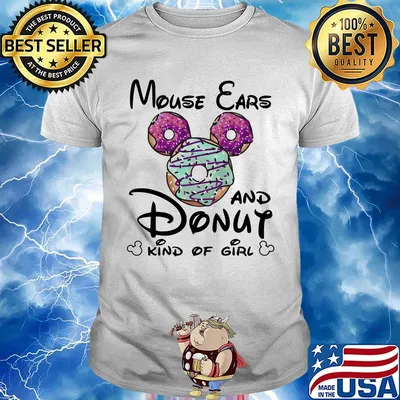 Mouse ears and donut kind of girl logo shirt
