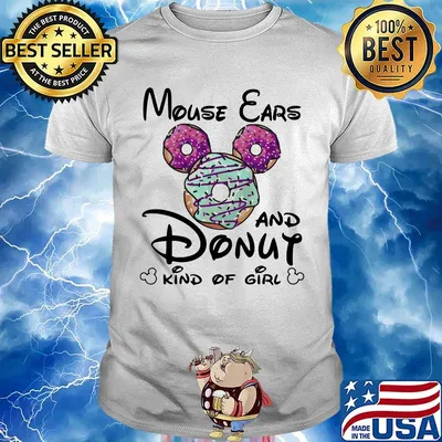 Mouse ears and donut kind of girl shirt