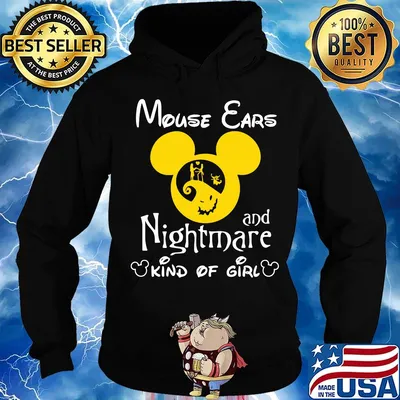 Mouse ears and nightmare kind of girl black s Hoodie