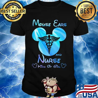 Mouse ears and nurse kind of girl shirt