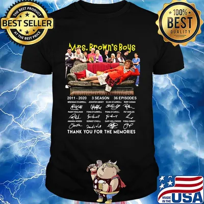 Mrs. Brown's boys 2011 2020 3 season 36 episodes thank you for memories signatures shirt