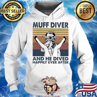 Muff diver and he dived happily ever after vintage retro s Hoodie