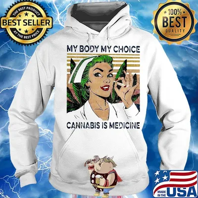 My body my choice cannabis is medicine vintage retro s Hoodie