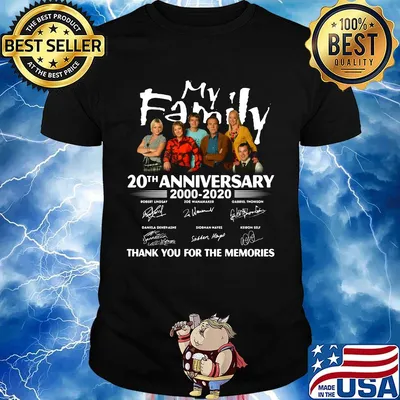 My family 20th anniversary 2000 2020 thank you for the memories signatures shirt