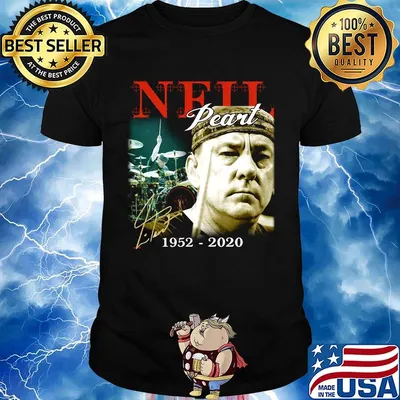 Neil peart drummer 1952 2020 signatures shirt