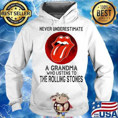 Never underestimate a grandma who listens to the rolling stones sunset s Hoodie