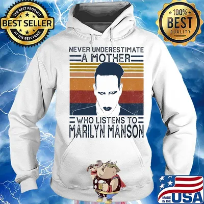 Never underestimate a mother who listens to marilyn manson vintage retro s Hoodie