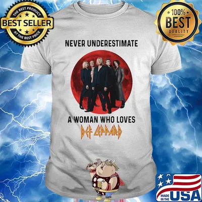 Never underestimate a woman who loves def leppard sunset shirt
