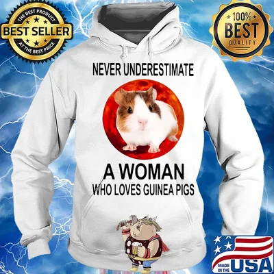 Never underestimate a woman who loves guinea pig sunset s Hoodie