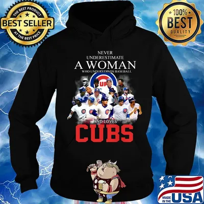 Never underestimate a woman who understands baseball and loves chicago cubs logo s Hoodie