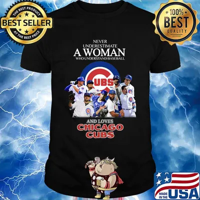 Never underestimate a woman who understands baseball and loves chicago cubs shirt