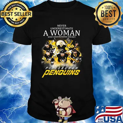Never underestimate a woman who understands hockey and loves pittsburgh penguins logo shirt
