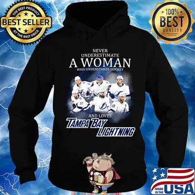 Never underestimate a woman who understands hockey and loves tampa bay lightning logo s Hoodie