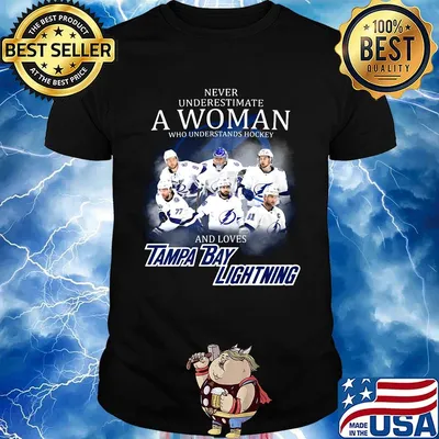 Never underestimate a woman who understands hockey and loves tampa bay lightning logo shirt