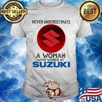Never underestimate a woman who works at suzuki sunset shirt