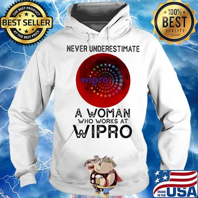Never underestimate a woman who works at Wipro Sunset s Hoodie