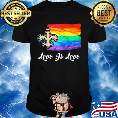 New orleans saints lgbt flag love is love shirt