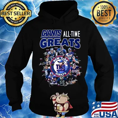 New york giants football all-time greats players signatures s Hoodie