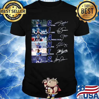 New york giants football players signatures shirt