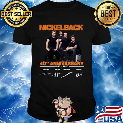 Nickelback band 40th anniversary 1995 2020 signatures shirt