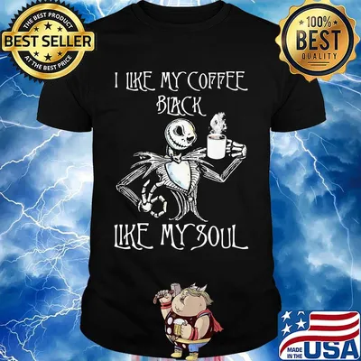 Nightmare jack skellington i like my coffee black like my soul shirt