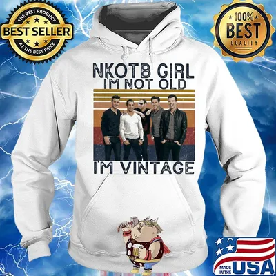 Nkotb band girl i'm not old i'm vintage retro s Hoodie