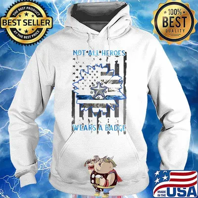 Not all heroes wears a badge Flower American Flag s Hoodie