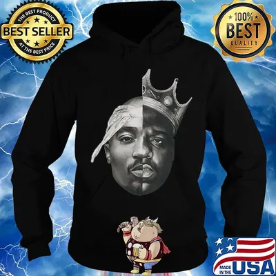 Notorious big biggie smalls x tupac shakur 2pac thug life poster s Hoodie