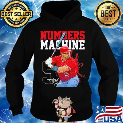 Numbers machine 5 albert pyles baseball team signature s Hoodie