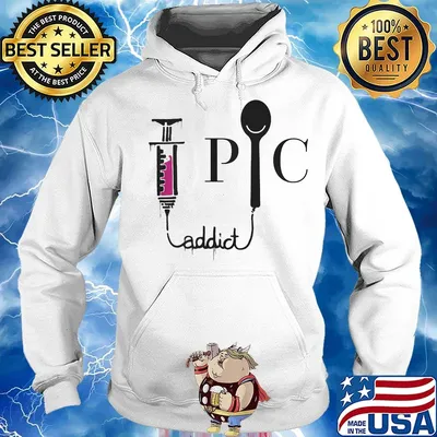 Nurse addict pic logo needle s Hoodie