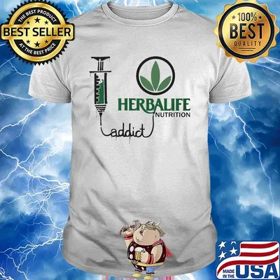 Nurse needle addict herbalife nutrition logo shirt