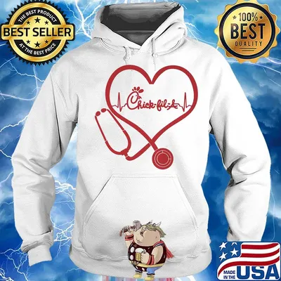 Nurse stethoscope chick-fil-a heartbeat s Hoodie