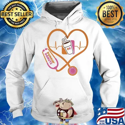 Nurse stethoscope dunkin donuts heartbeat s Hoodie