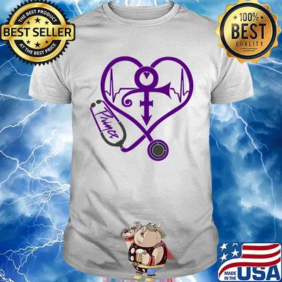 Nurse stethoscope prince heartbeat shirt