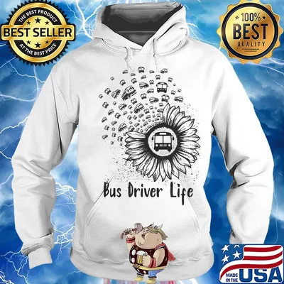 Official Bus Driver Life Sunflower Shirt Hoodie