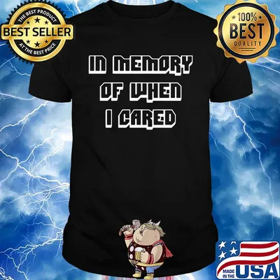 Official In memory of when I cared shirt