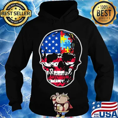 Official Skull America Puzzle s Hoodie