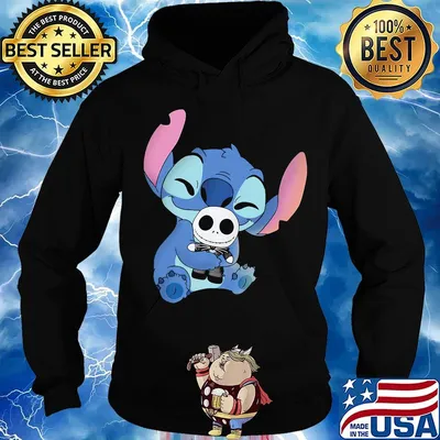 Official stitch hug jack skellington s Hoodie