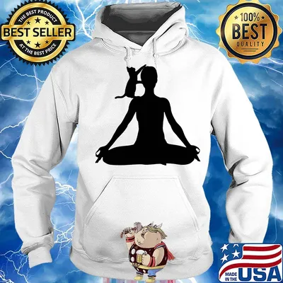Official Yoga with Cats s Hoodie