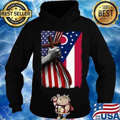 Ohio american flag cross happy independence day s Hoodie
