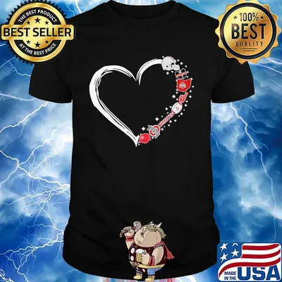 Ohio state buckeyes football hearts shirt