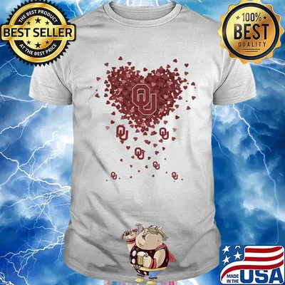 Oklahoma Sooners three wolves heart shirt