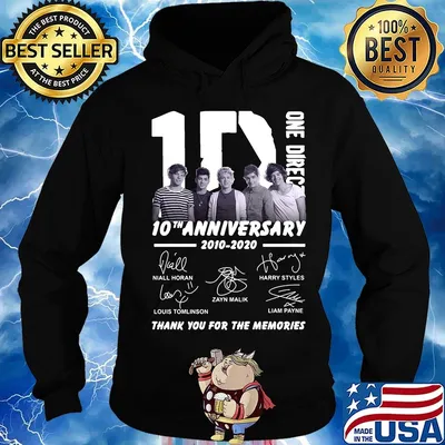 One direction 10th anniversary 2010 2020 thank you for the memories signatures s Hoodie