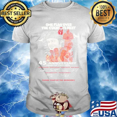 One flew over the cuckoo's nest 45th anniversary years of 1975 2020 thank you for the memories signatures shirt