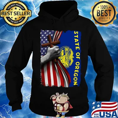 Oregon american flag cross happy independence day s Hoodie